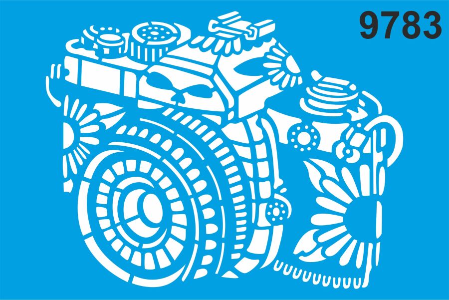 Fotoğraf Makinesi - Stencil Boyama Şablonu - 1