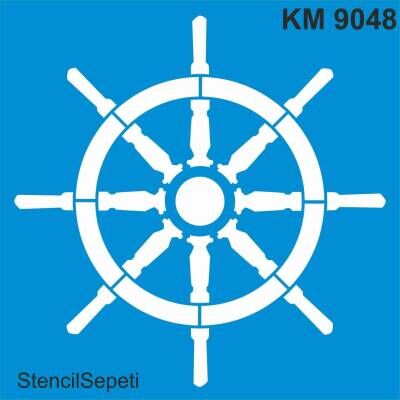 Gemi Dümeni Deseni - Stencil Boyama Şablonu - 1