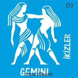 Gemini - İkizler - StencilSepeti