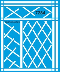 Geometrik Desen - Stencil Boyama Şablonu - StencilSepeti