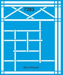 Geometrik Desen - Stencil Boyama Şablonu - StencilSepeti