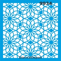 Geometrik Desen - Stencil Boyama Şablonu - StencilSepeti