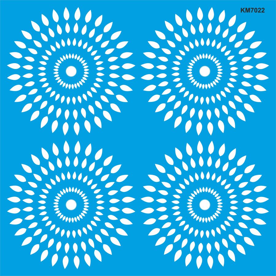 Geometrik Duvar Deseni Stencil Boyama Şablonu - 1