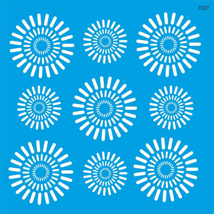 Geometrik Duvar Deseni Stencil Boyama Şablonu - 1