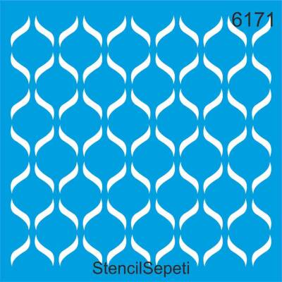 Geometrik Duvar Deseni - Stencil Şablon - 1