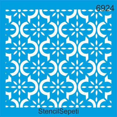 Geometrik Fas Deseni - Stencil Şablon - 1