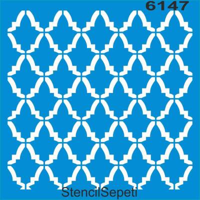 Geometrik Fas Deseni - Stencil Şablon - 1