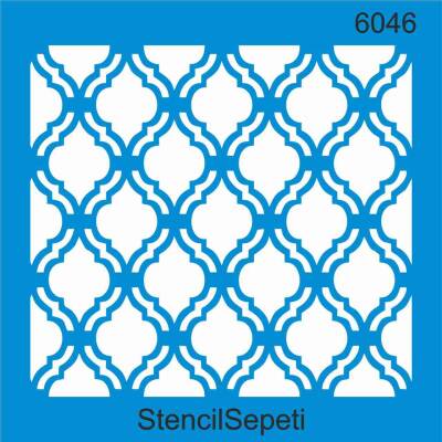Geometrik Fas Deseni - Stencil Şablon - 1