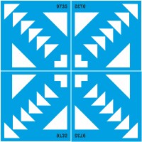 Geometrik Fayans Deseni - Stencil Boyama Şablonu - 2