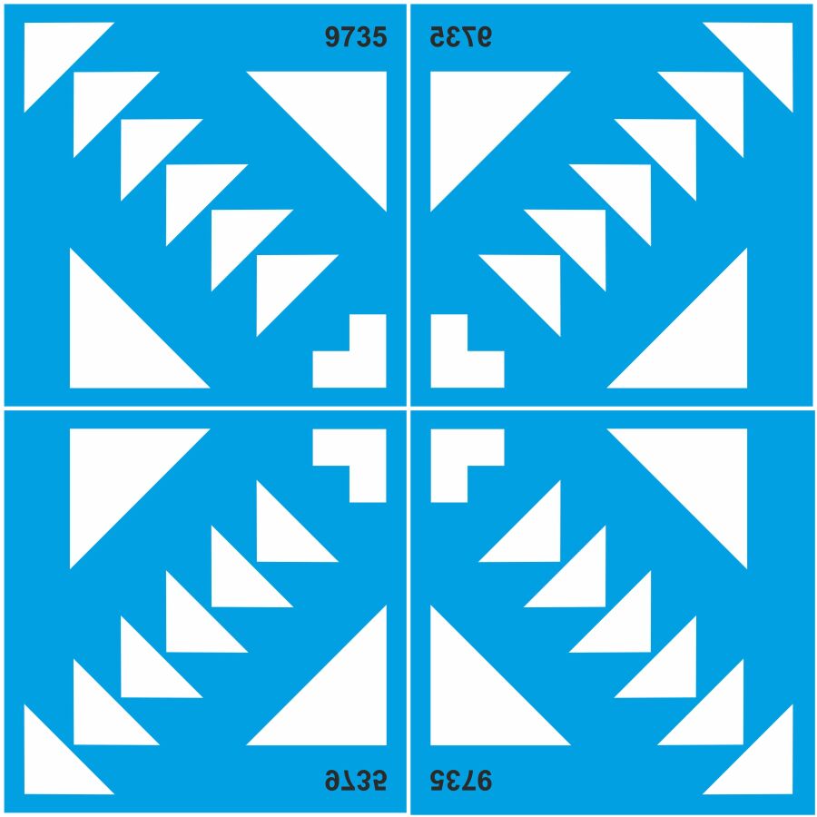 Geometrik Fayans Deseni - Stencil Boyama Şablonu - 2