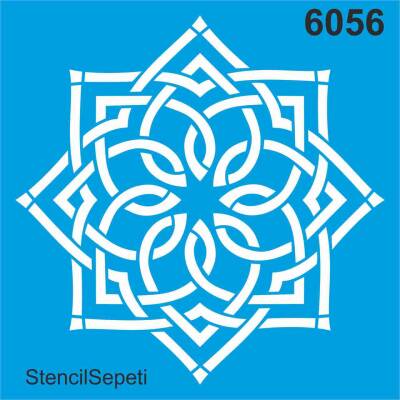 Geometrik Göbek Deseni - Stencil Şablon - 1