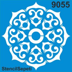 Geometrik Göbek Deseni - Stencil Şablon - StencilSepeti