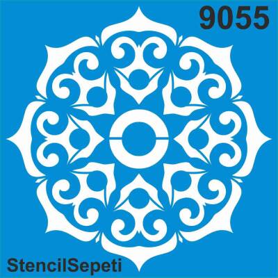 Geometrik Göbek Deseni - Stencil Şablon - 1