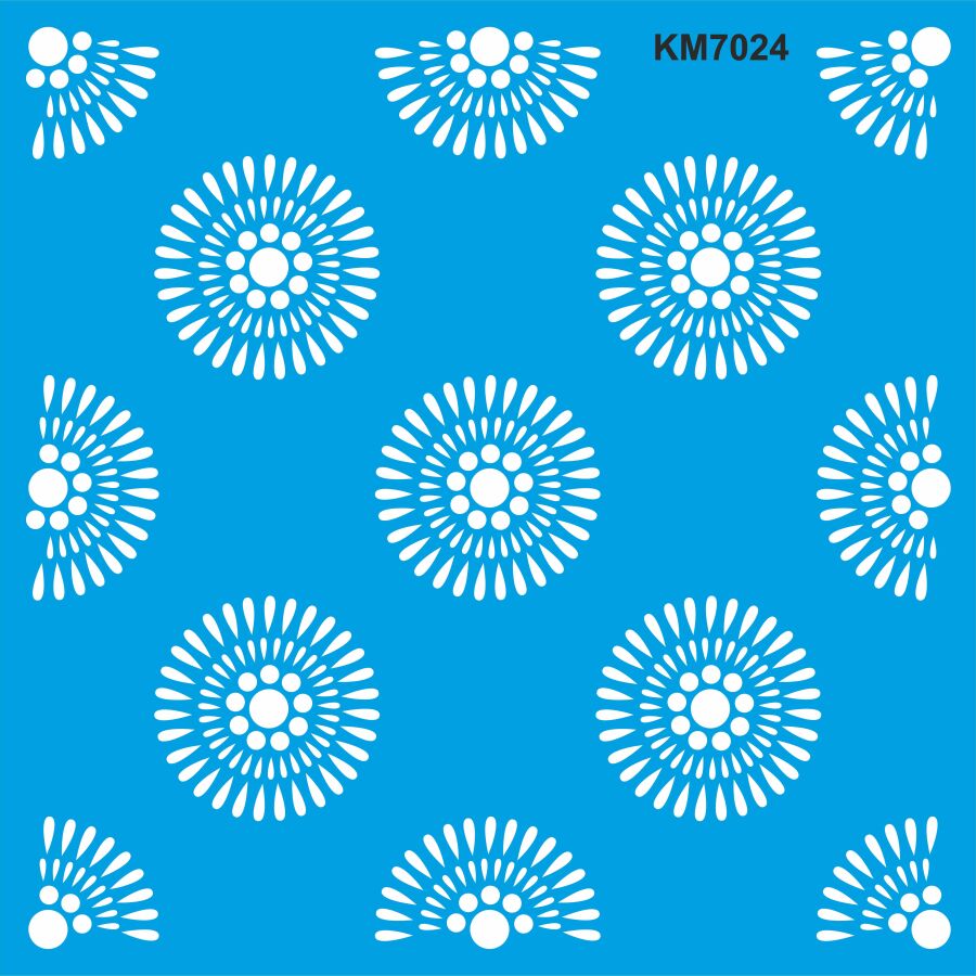 Geometrilk Duvar Deseni Stencil Boyama Şablonu - 1