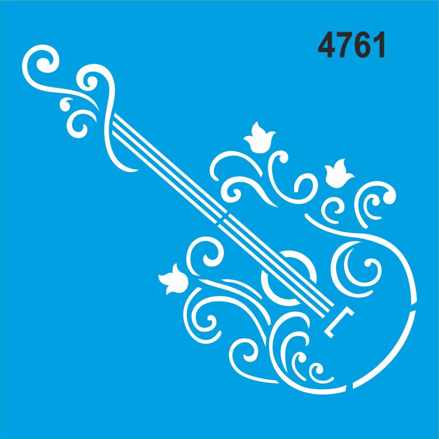 Gitar - Stencil Boyama Şablonu - 1