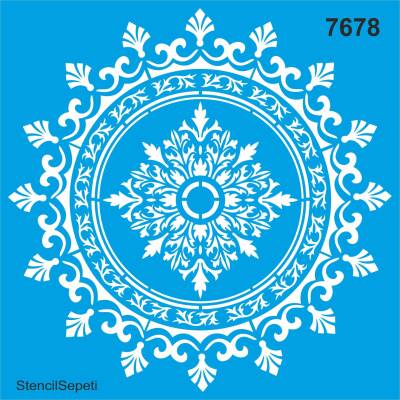 Göbek Deseni - Stencil Şablon - 1