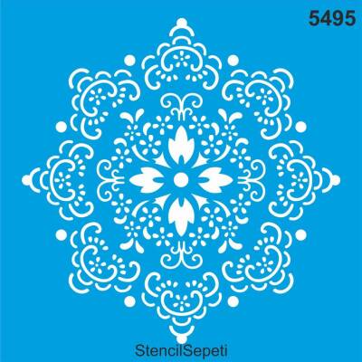 Göbek Deseni - Stencil Şablon - 1