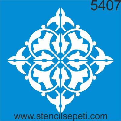 Göbek Deseni - Stencil Şablon - 1