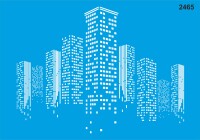 Gökdelenler Duvar Deseni - Stencil Boyama Şablonu - StencilSepeti