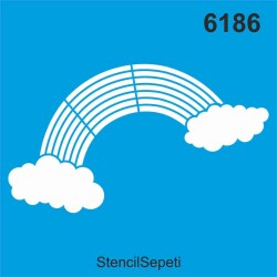 Gökkuşağı - Deseni - Stencil Boyama Şablonu - StencilSepeti