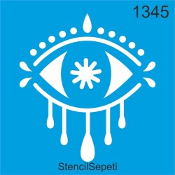 Göz Deseni - Stencil Boyama Şablonu - StencilSepeti