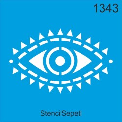 Göz Deseni - Stencil Boyama Şablonu - StencilSepeti