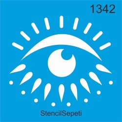 Göz Deseni - Stencil Boyama Şablonu - StencilSepeti