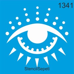 Göz Deseni - Stencil Boyama Şablonu - StencilSepeti