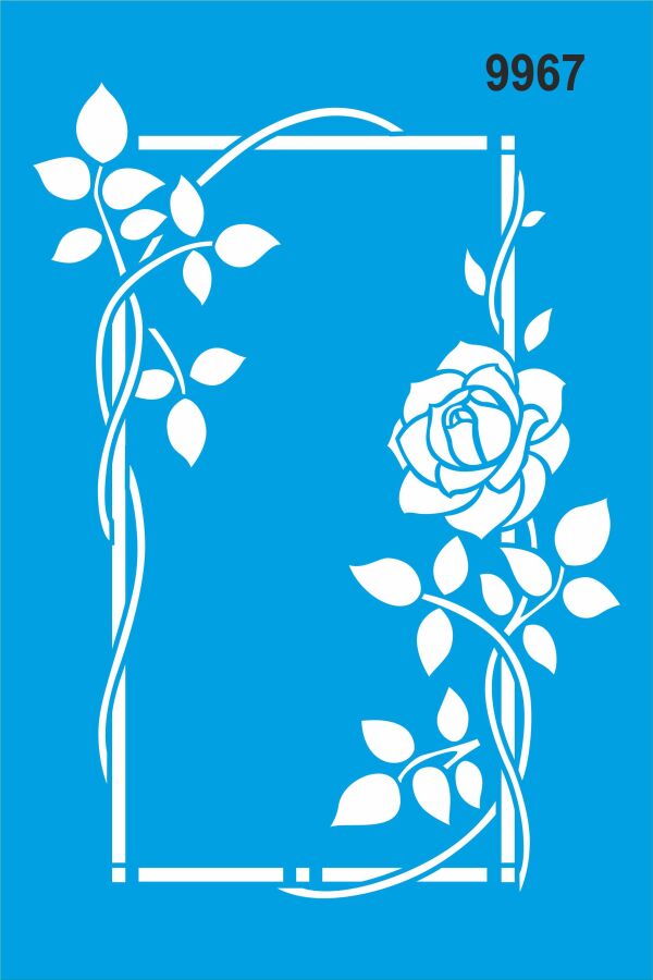 Gül Çerçeve - Stencil Sepeti - 1