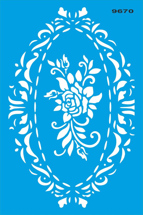 Göbek Deseni - Stencil Boyama Şablonu - 1