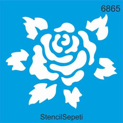 Gül Deseni - Stencil Şablon - 1
