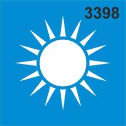 Güneş Deseni - Stencil Boyama Şablonu - StencilSepeti