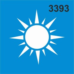 Güneş Deseni - Stencil Boyama Şablonu - StencilSepeti