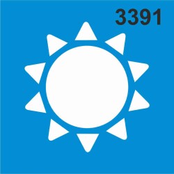 Güneş Deseni - Stencil Boyama Şablonu - StencilSepeti