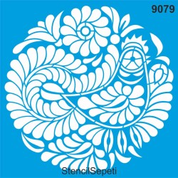 Güvercin ve Çiçekler - StencilSepeti