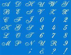 Harf ve Rakam Seti - Stencil Boyama Şablonu - StencilSepeti