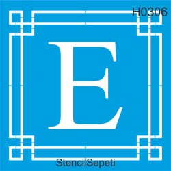 Harfler - E - StencilSepeti