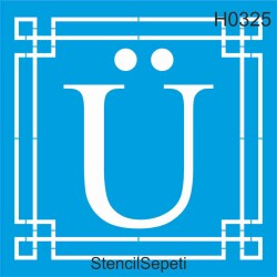 Harfler - Ü - StencilSepeti