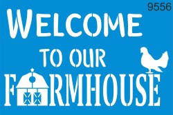 Hoşgeldiniz Deseni - Stencil Boyama Şablonu - StencilSepeti