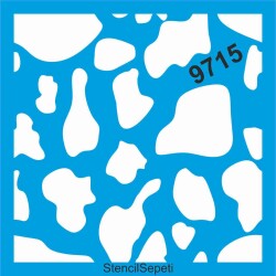 İnek Deseni - Boyama Şablonu Stencil - StencilSepeti