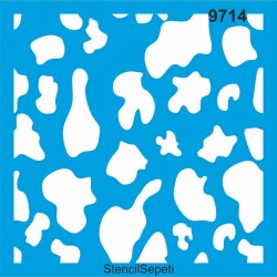 İnek Deseni - Boyama Şablonu Stencil - StencilSepeti