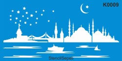 İstanbul'da Gece - StencilSepeti