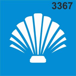 İstiridye Kabuğu Deseni - Stencil Boyama Şablonu - StencilSepeti