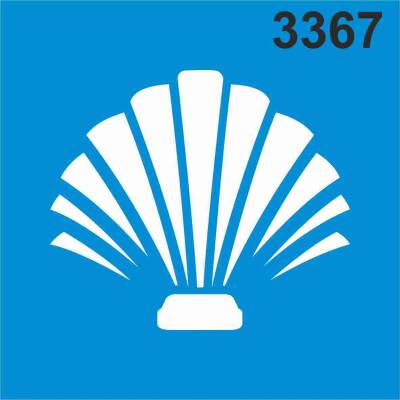 İstiridye Kabuğu Deseni - Stencil Boyama Şablonu - 1