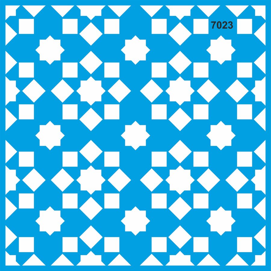 İznik Duvar Deseni Stencil Boyama Şablonu - 1