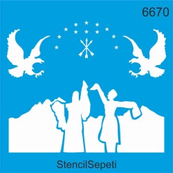 Kafkas Çift - StencilSepeti