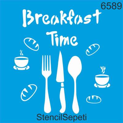 Kahvaltı Zamanı - Stencil Boyama Şablonu - 1