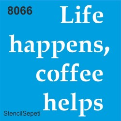 Kahve - Stencil Boyama Şablonu - StencilSepeti