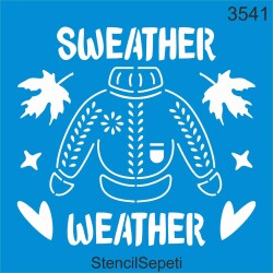 Kazak Mevsimi Deseni - Stencil Boyama Şablonu - StencilSepeti