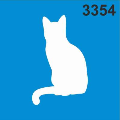 Kedi Deseni - Stencil Boyama Şablonu - 1